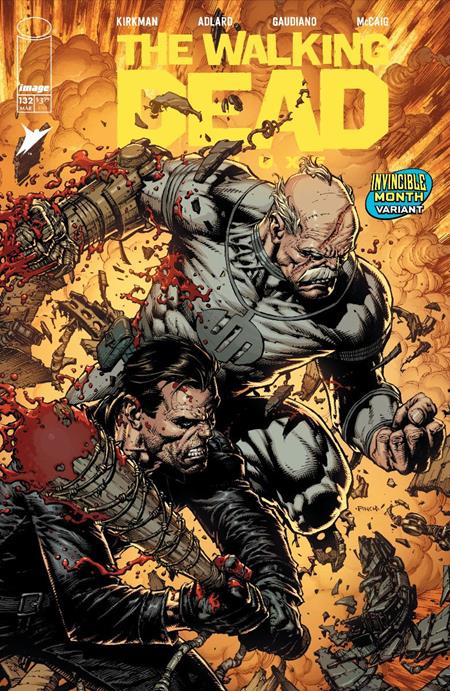 WALKING DEAD DELUXE #132 CVR F DAVID FINCH & DAVE MCCAIG INVINCIBLE TEAM UP VAR (MR) East Coast Comics