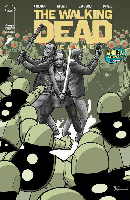 WALKING DEAD DELUXE #133 CVR E DAVID FINCH & DAVE MCCAIG INVINCIBLE TEAM UP VAR (MR) East Coast Comics