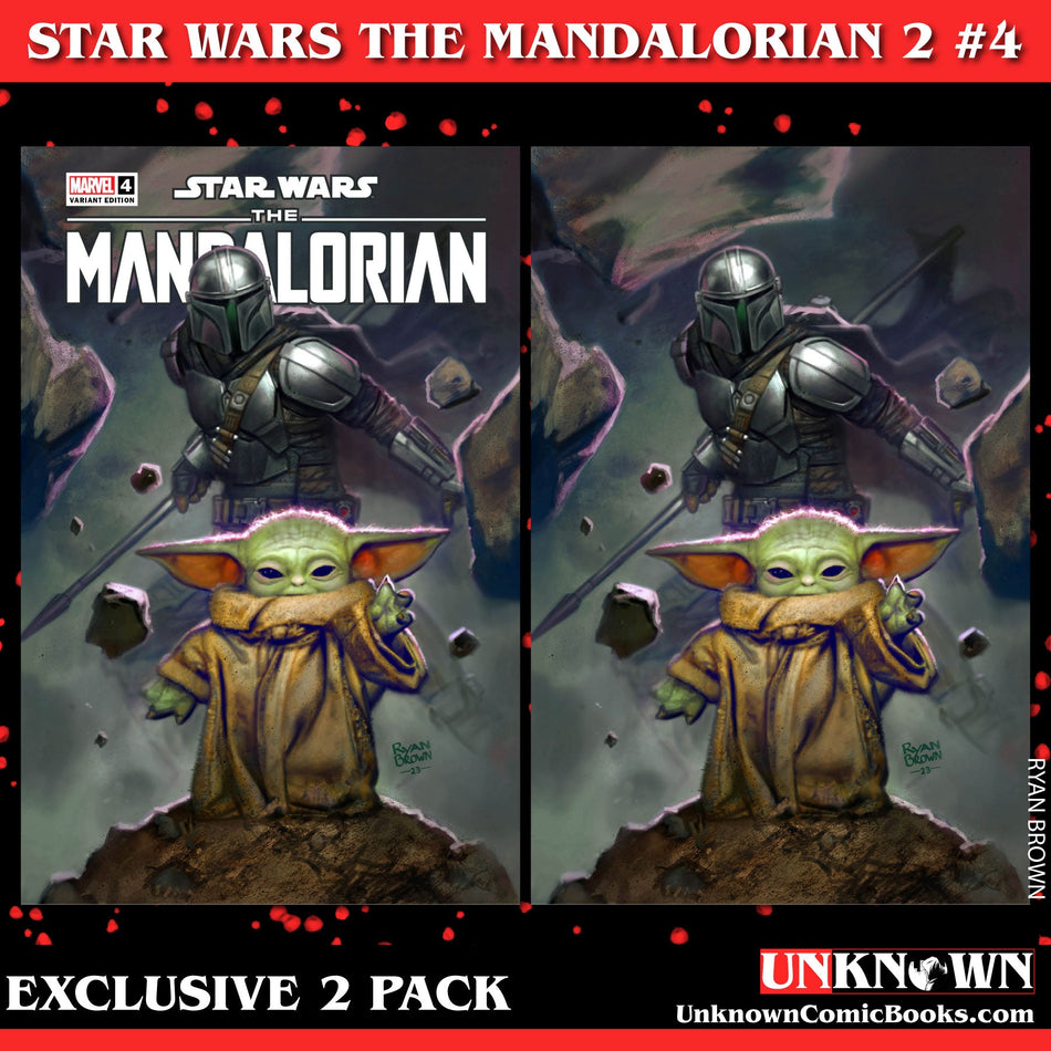 [2 Pack] Star Wars: The Mandalorian Season 2 #4 Unknown Comics Ryan Brown Exclusive Var (09/27/2023)
