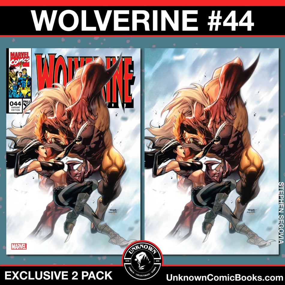 [2 Pack] Wolverine 44 Unknown Comics Stephen Segovia Exclusive Var (02/28/2024)