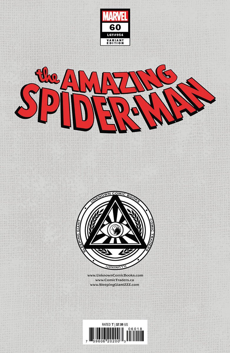 [2 PACK] AMAZING SPIDER - MAN 60 UNKNOWN COMICS GABRIELE DELL'OTTO EXCLUSIVE VAR (10/30/2024) - East Coast Comics