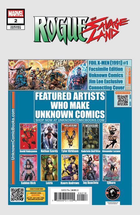 [2 PACK] Rogue: The Savage Land 2 Unknown Comic Sabine Rich Exclusive Var (02/26/2025) - East Coast Comics