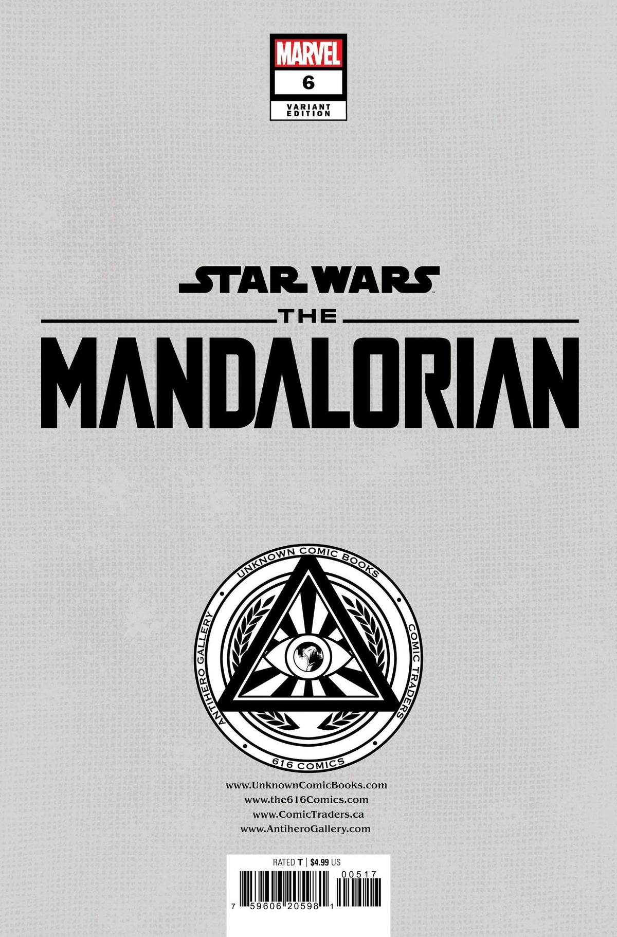 [2 Pack] Star Wars: The Mandalorian Season 2 6 Unknown Comics Kaare Andrews Exclusive Var (11/15/2023) - East Coast Comics