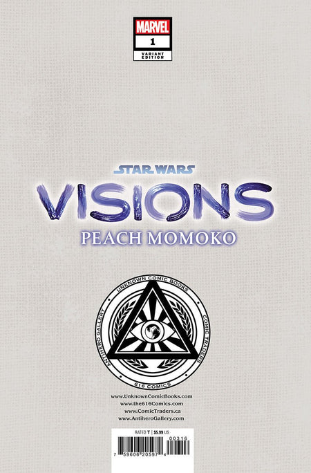 [2 Pack] Star Wars: Visions - Peach Momoko 1 Unknown Comics Rickie Yagawa Exclusive Var (11/15/2023) - East Coast Comics