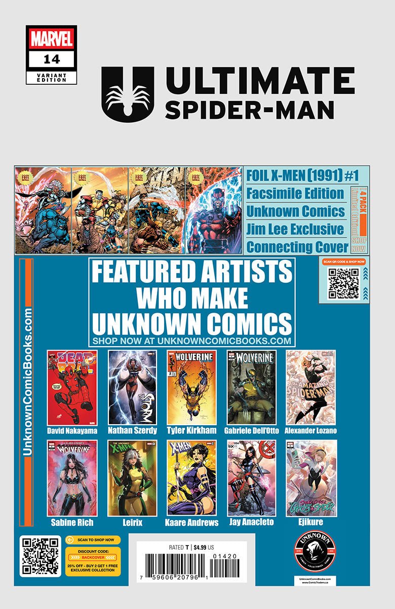 [2 PACK] Ultimate Spider - Man 14 Unknown Comic Mirka Andolfo Exclusive Var (02/12/2025) (02/26/2025) - East Coast Comics