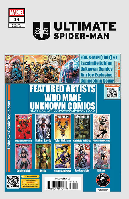 [2 PACK] Ultimate Spider - Man 14 Unknown Comic Mirka Andolfo Exclusive Var (02/12/2025) (02/26/2025) - East Coast Comics