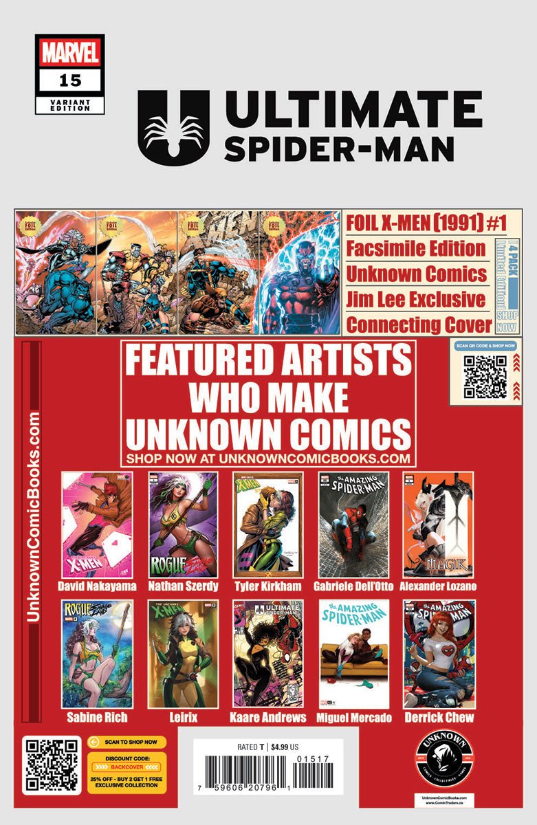 [2 PACK] Ultimate Spider - man 15 Unknown Comic Mirka Andolfo Exclusive Var (03/26/2025) - East Coast Comics