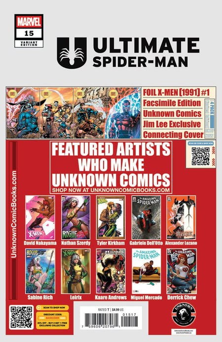 [2 PACK] Ultimate Spider - man 15 Unknown Comic Mirka Andolfo Exclusive Var (03/26/2025) - East Coast Comics