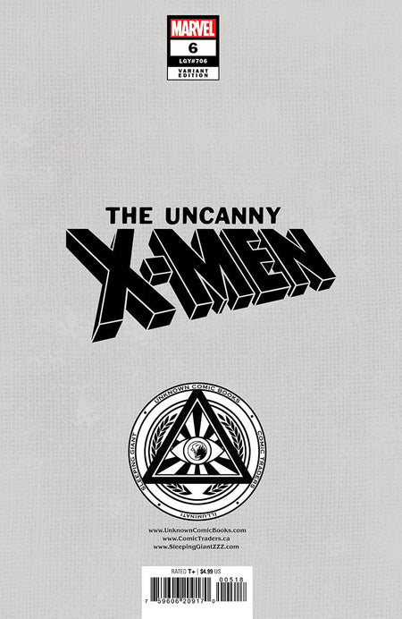 [2 PACK] UNCANNY X - MEN 6 UNKNOWN COMICS TYLER KIRKHAM EXCLUSIVE VAR (11/27/2024) - East Coast Comics