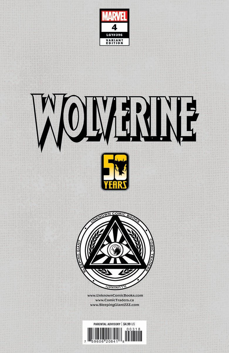 [2 PACK] WOLVERINE 4 UNKNOWN COMICS RAFAEL GRASSETTI EXCLUSIVE VAR (12/04/2024) - East Coast Comics