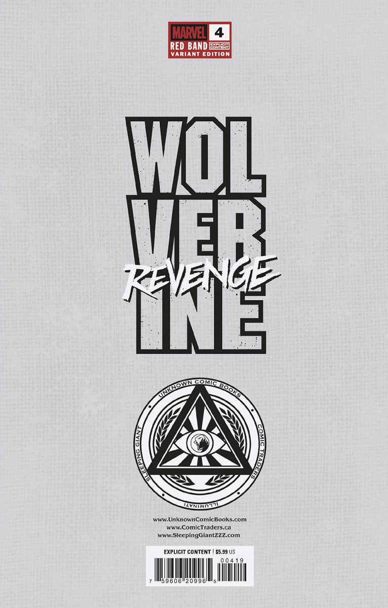 [2 Pack] Wolverine: Revenge - Red Band 4 Unknown Comics MICO SUAYAN Connecting Cover Exclusive Var [Polybagged] Explicit Content (01/22/2025) - East Coast Comics
