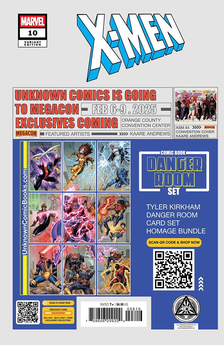 [2 PACK] X - Men 10 Unknown Comics Kaare Andrews Exclusive Var (01/29/2025) - East Coast Comics