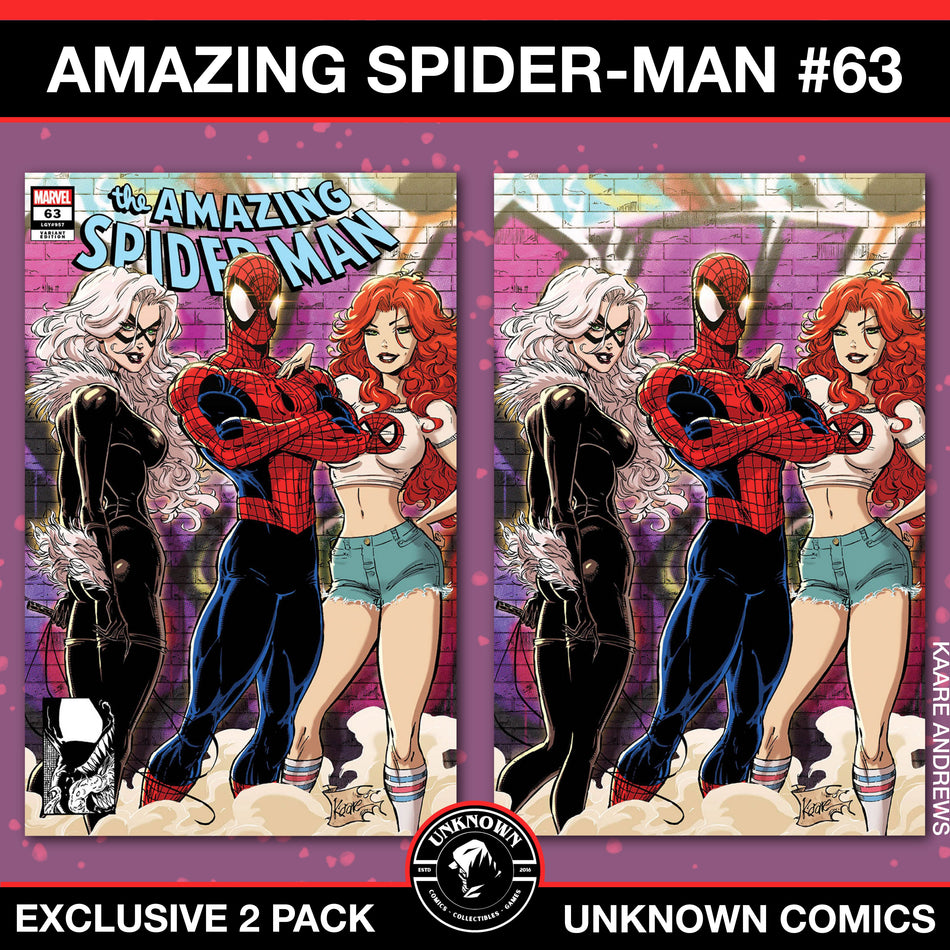 [2 Pack] Amazing Spider-Man #63 Unknown Comics Kaare Andrews Connecting Exclusive Var (12/11/2024)