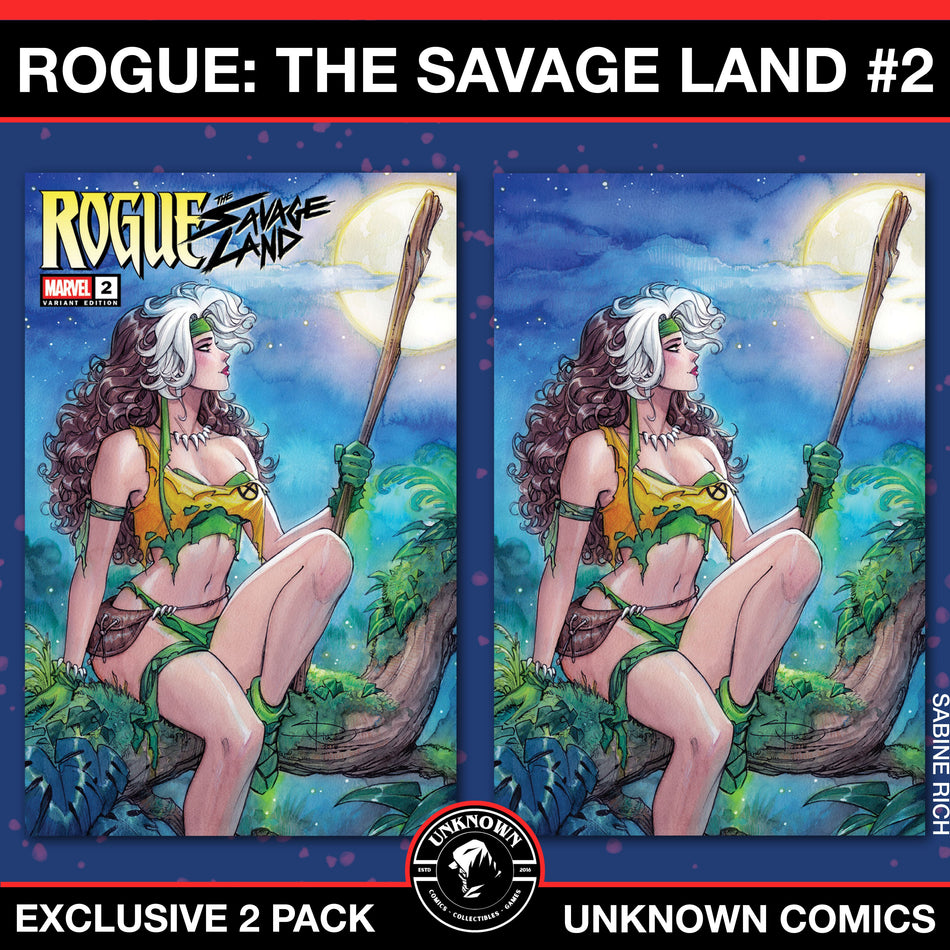 [2 PACK] Rogue: The Savage Land #2 Unknown Comic Sabine Rich Exclusive Var (02/26/2025)
