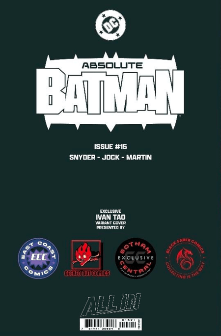 Absolute Batman 15 - ECC Ivan Tao Exclusive - East Coast Comics
