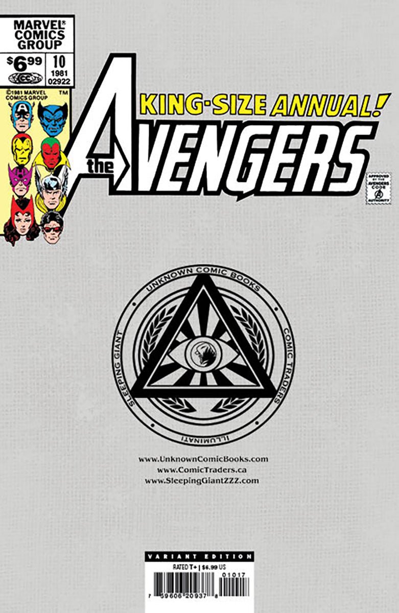 Avengers Annual 10 Unknown Comics Nathan Szerdy Exclusive Virgin Var Facsimile Edition (05/29/2024) - East Coast Comics