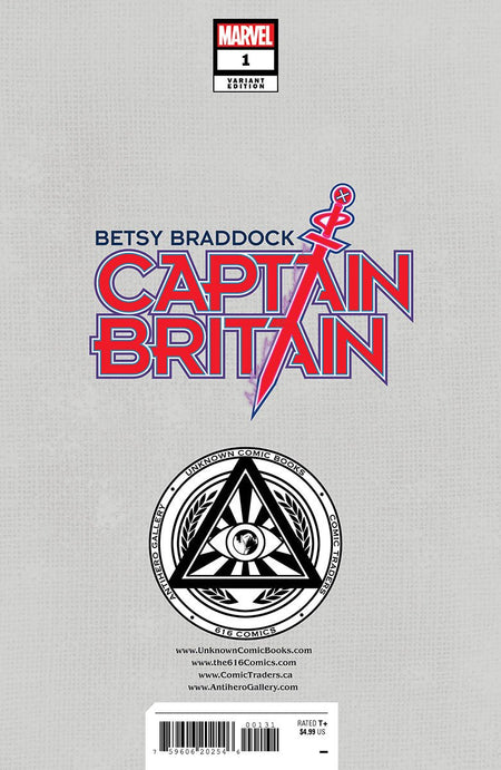 Betsy Braddock: Captain Britain 1 Unknown Comics Miguel Mercado Exclusive Virgin Vogue Var (02/22/2023) - East Coast Comics