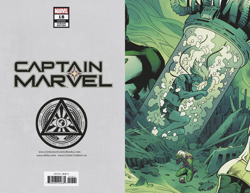 CAPTAIN MARVEL 18 UNKNOWN COMICS EXCLUSIVE 2ND PTG SMITH VIRGIN VAR EMP (09/02/2020) - East Coast Comics