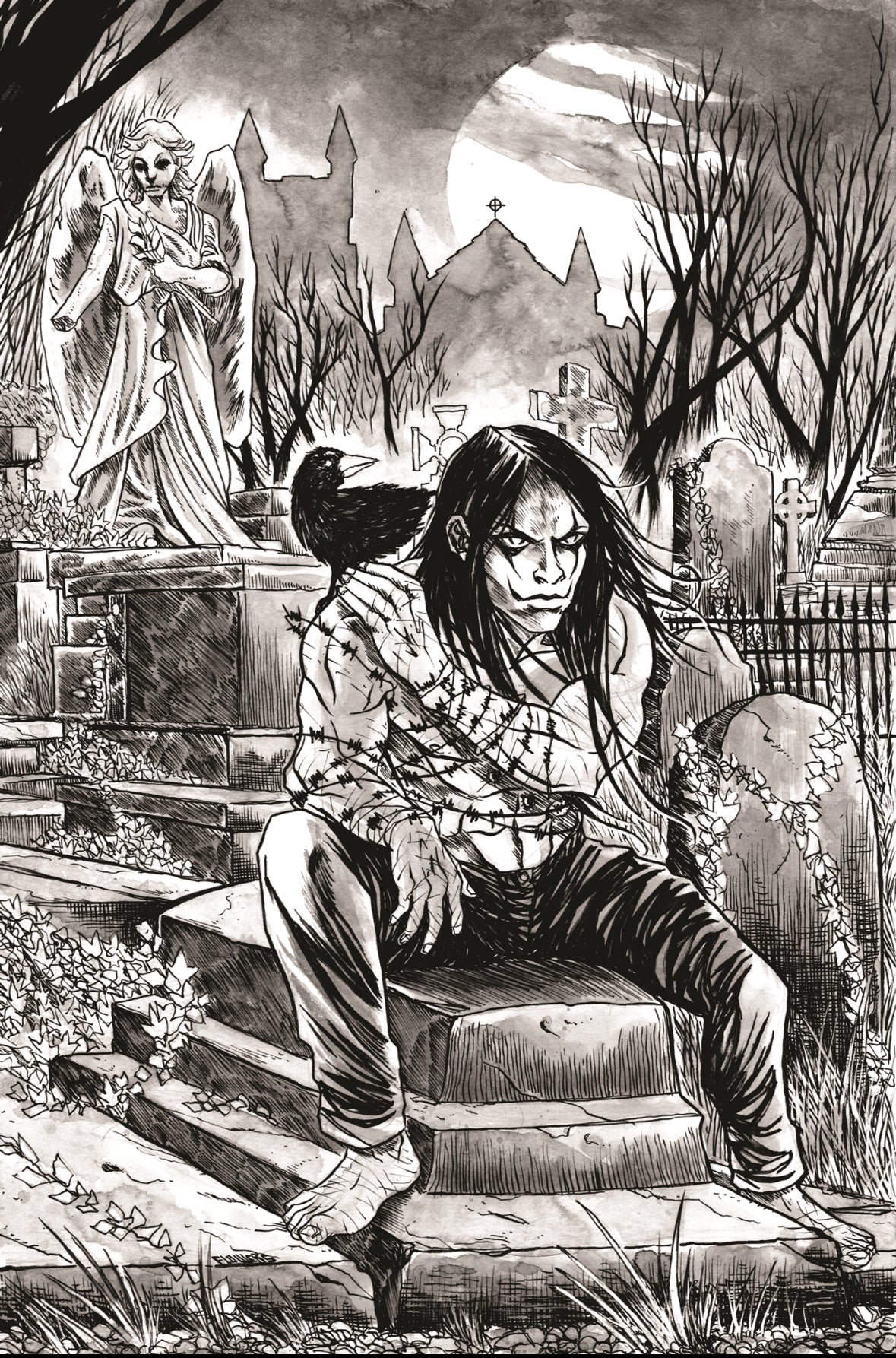 Crow Dead time 1 Black Saber Comics Exclusive by Jason Flowers - East Coast Comics