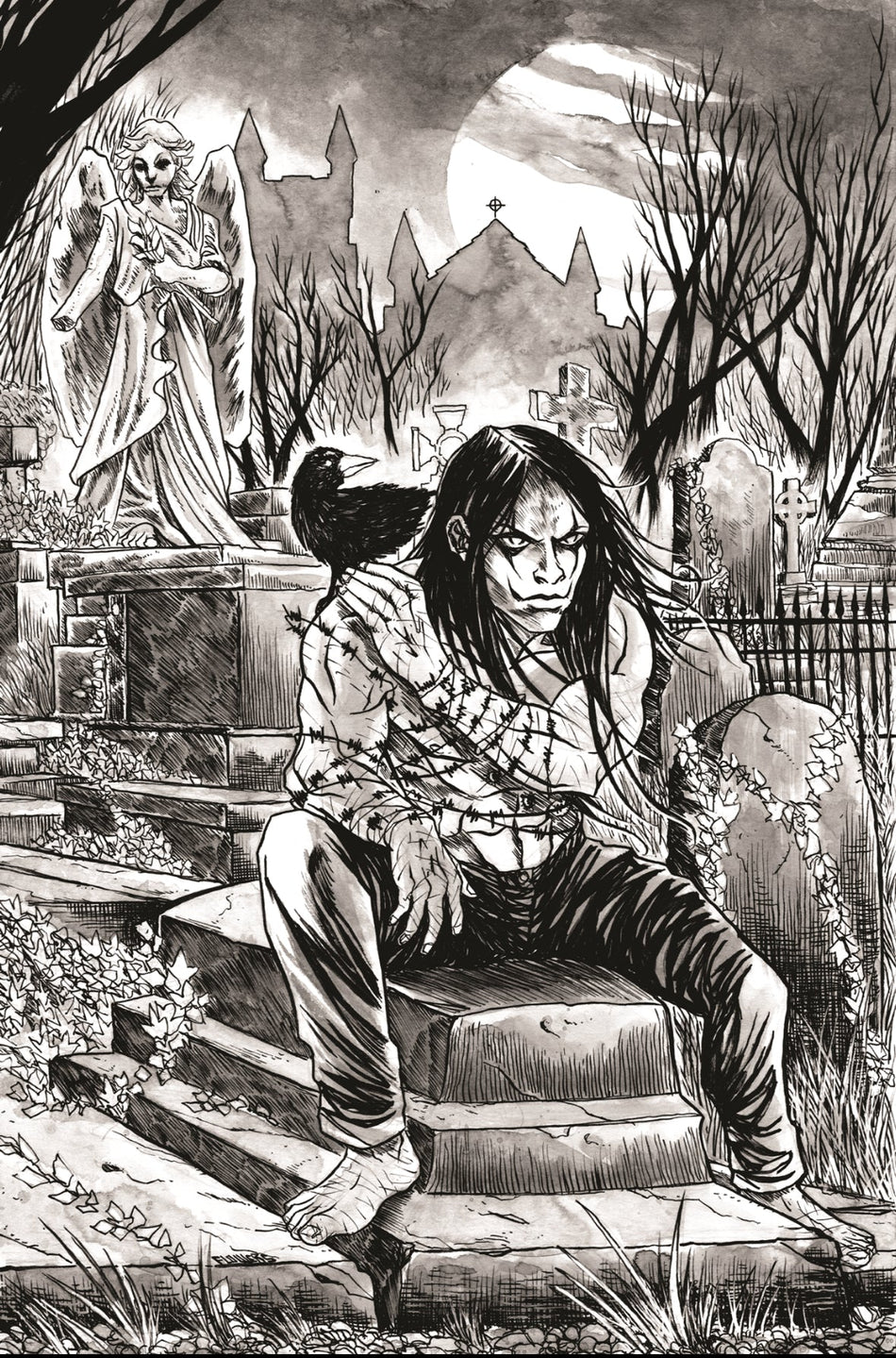 Crow Dead time 1 Black Saber Comics Exclusive by Jason Flowers - East Coast Comics