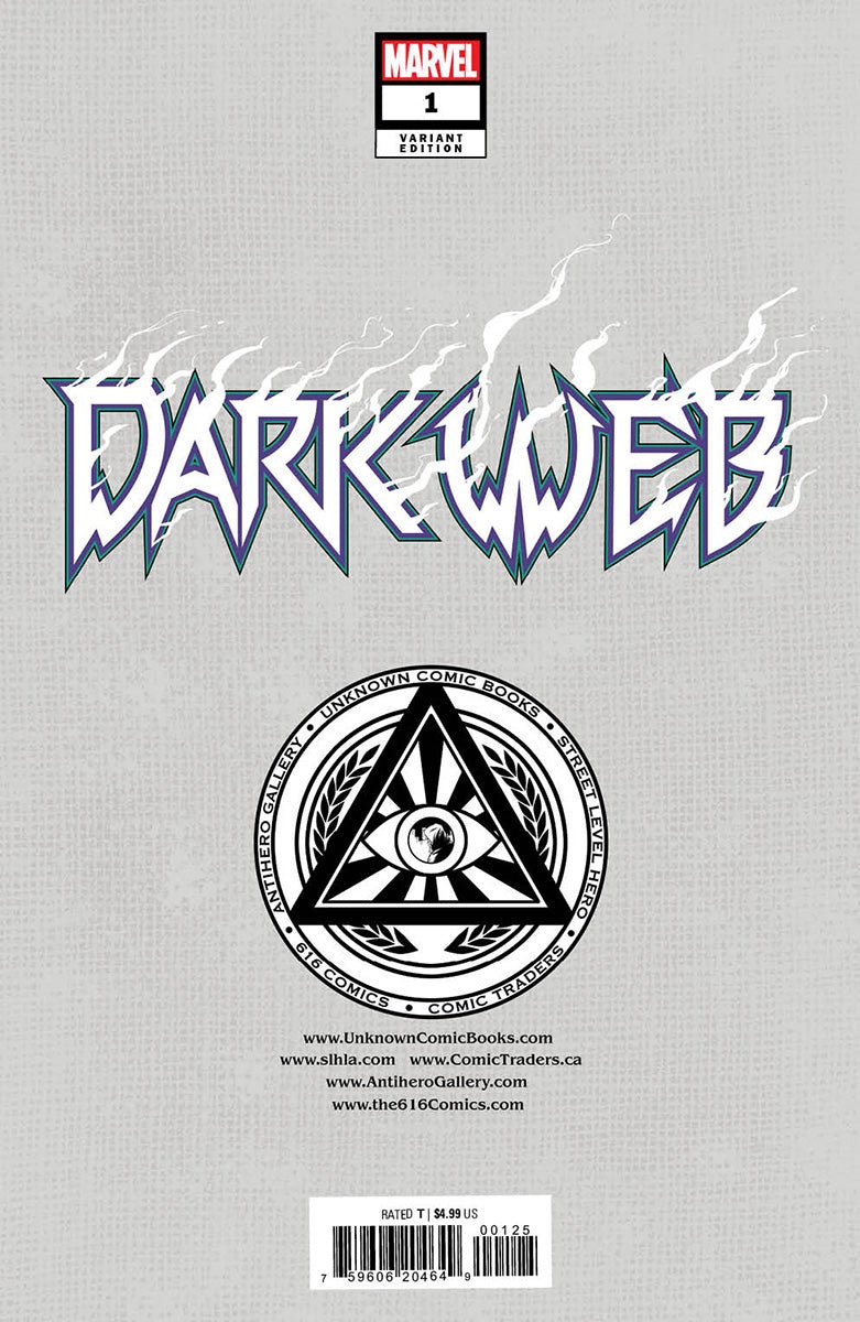 Dark Web 1 [Dwb] Unknown Comics Skan Exclusive Virgin Var (12/07/2022) - East Coast Comics