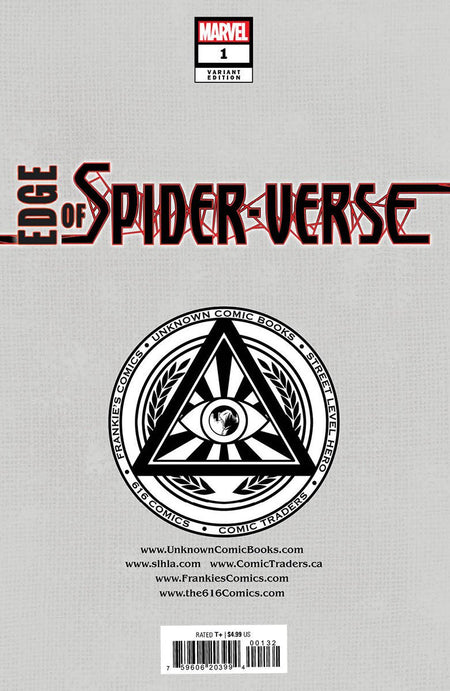 EDGE OF SPIDER - VERSE 1 UNKNOWN COMICS TYLER KIRKHAM EXCLUSIVE VIRGIN VAR (08/03/2022) - East Coast Comics