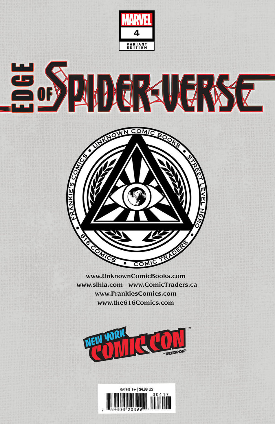 Edge Of Spider - Verse 4 Unknown Comics Tyler Kirkham Exclusive Nycc 2022 Silver Var (11/02/2022) - East Coast Comics