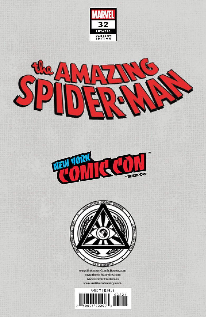 [Foil] Amazing Spider - Man 32 [G.O.D.S.] Unknown Comics Leirix Exclusive NYCC Foil Virgin Var (10/18/2023) - East Coast Comics