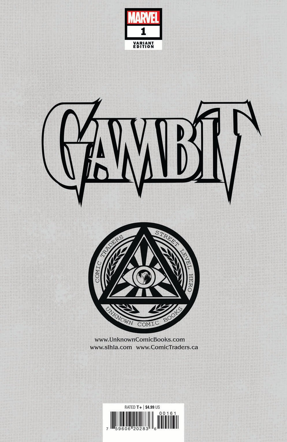 Gambit 1 Unknown Comics Blank Exclusive Var (07/06/2022) (07/27/2022) - East Coast Comics