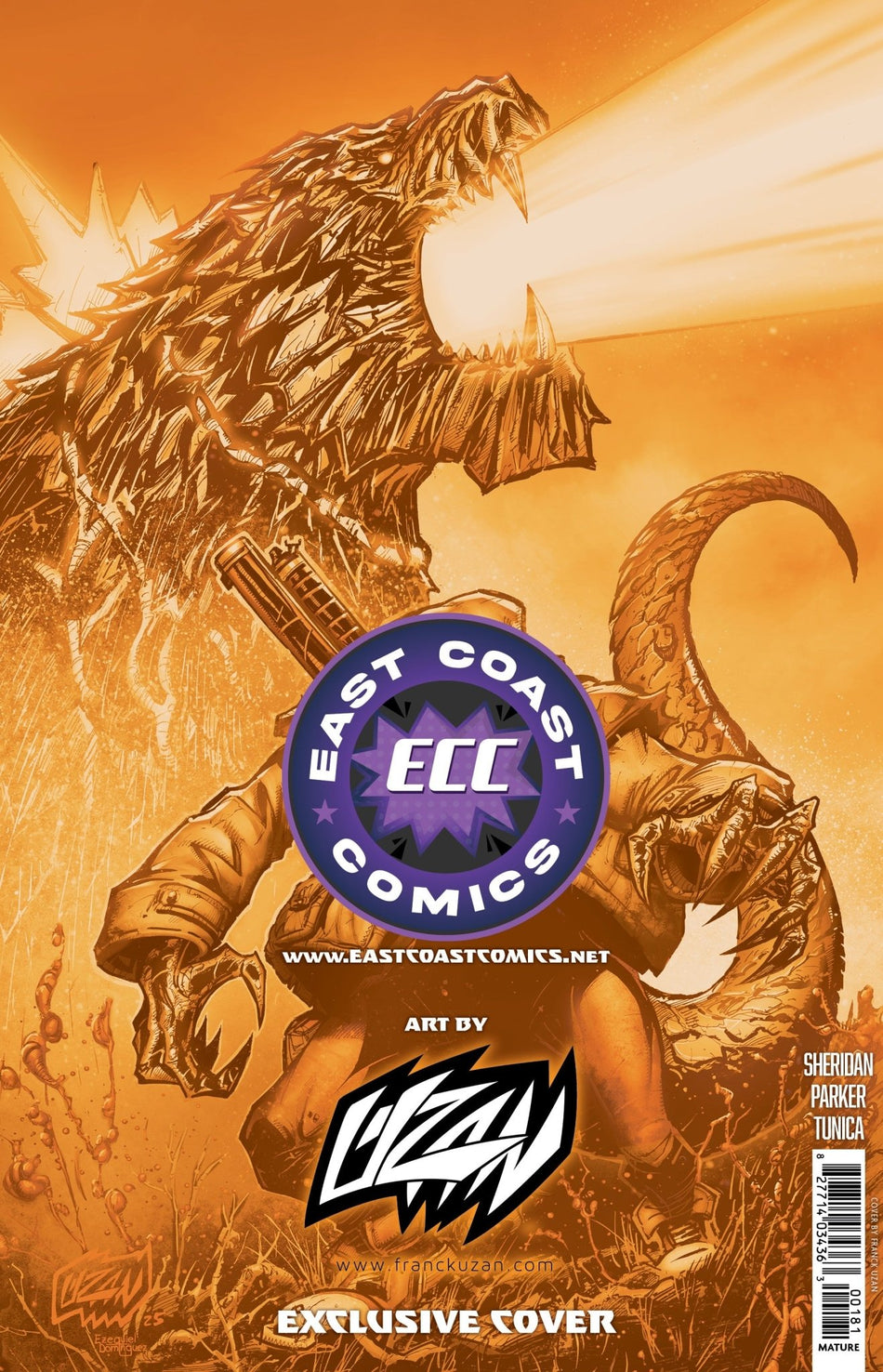Godzilla: Escape The Deadzone 1 - ECC Exclusive Franck Uzan Variant - East Coast Comics
