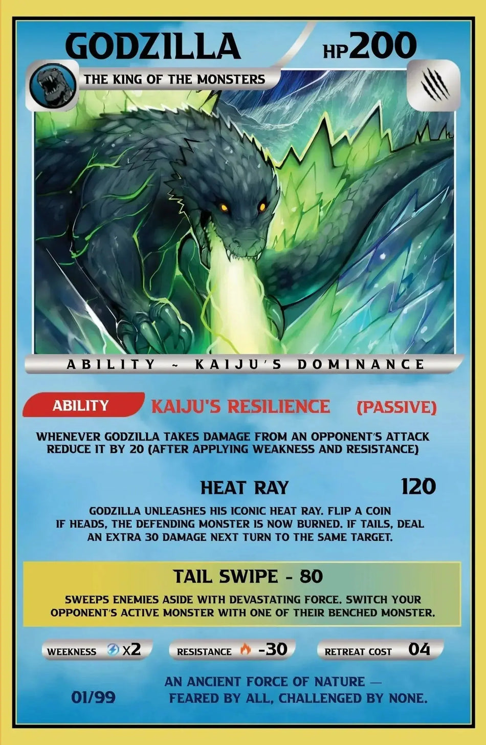 pokemon godzilla cards Gojimon Parody Card Pack Art of RJ Palmer All 19 Godzilla Series Monster
