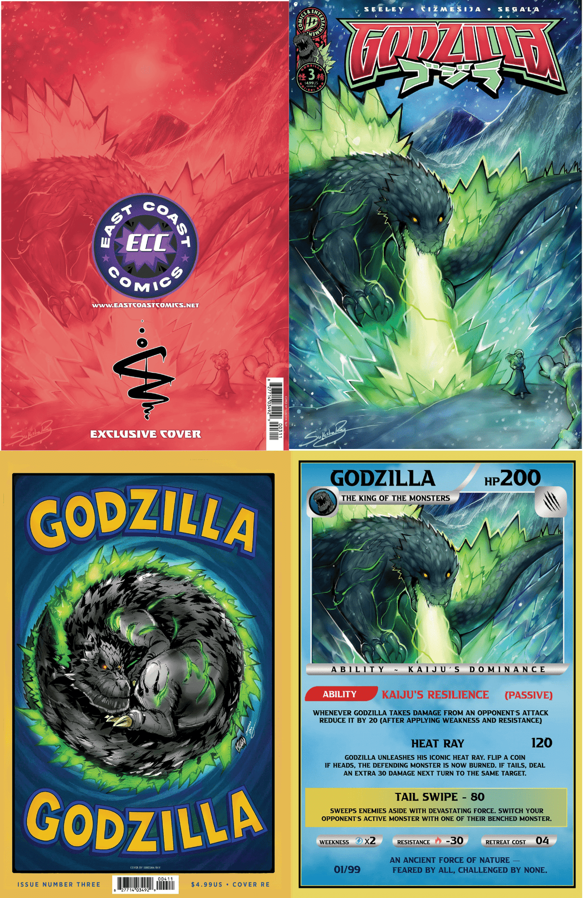 Godzilla [Kai - Sei Era] 3 - ECC Exclusive Sukesha Ray Playing Card Bundle (10/8/25) - East Coast Comics