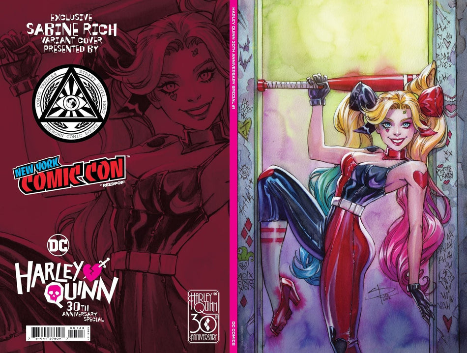 Harley Quinn 30Th Anniversary Special 1 Unknown Comics Sabine Rich Exclusive Nycc 2022 Foil Virgin Var - East Coast Comics