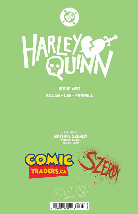 HARLEY QUINN 53 NATHAN SZERDY EXCLUSIVE VAR [09/03/2025] - East Coast Comics