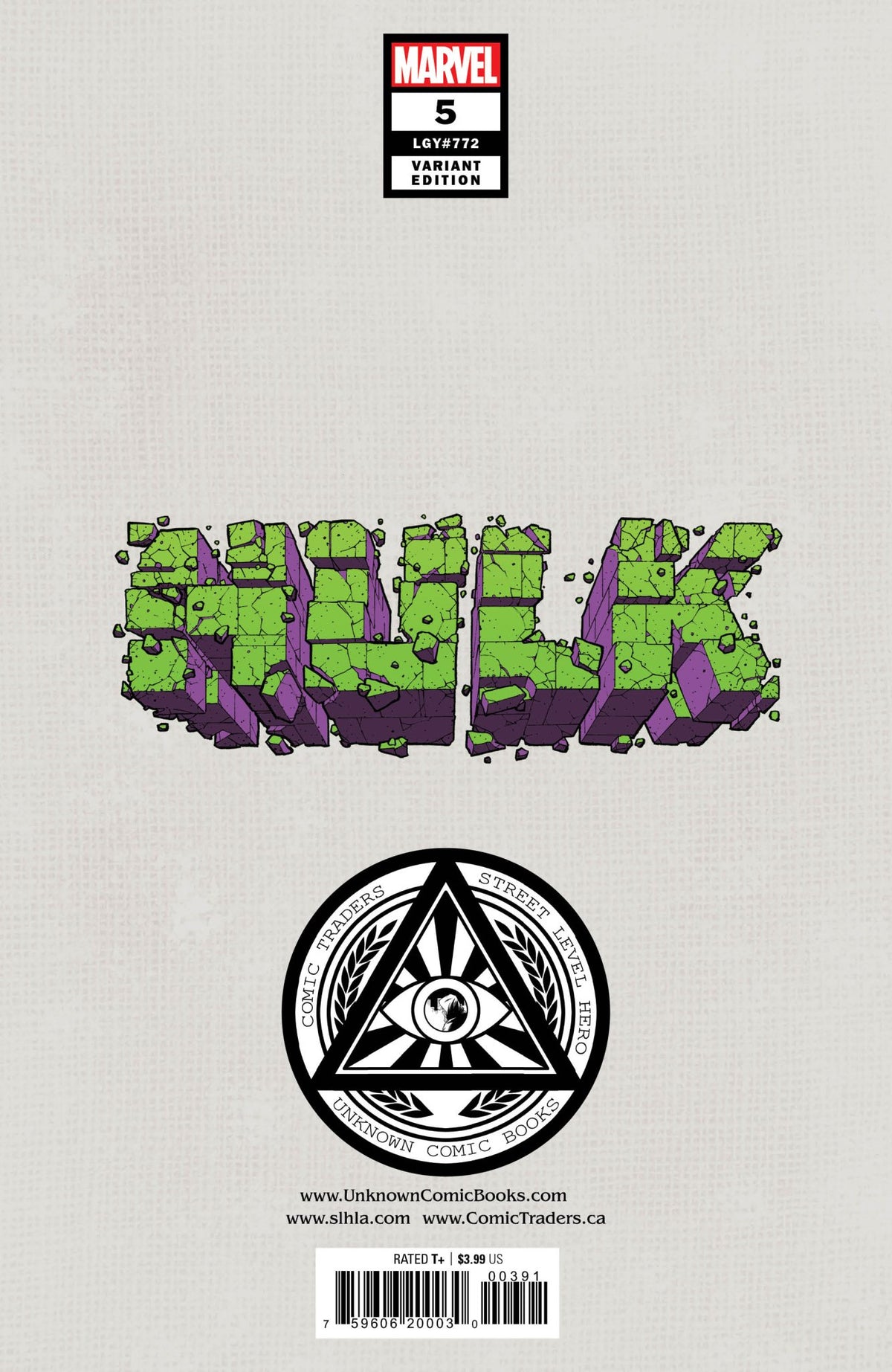 HULK 5 UNKNOWN COMICS MIGUEL MERCADO EXCLUSIVE VIRGIN VOGUE VAR (03/30/2022) - East Coast Comics