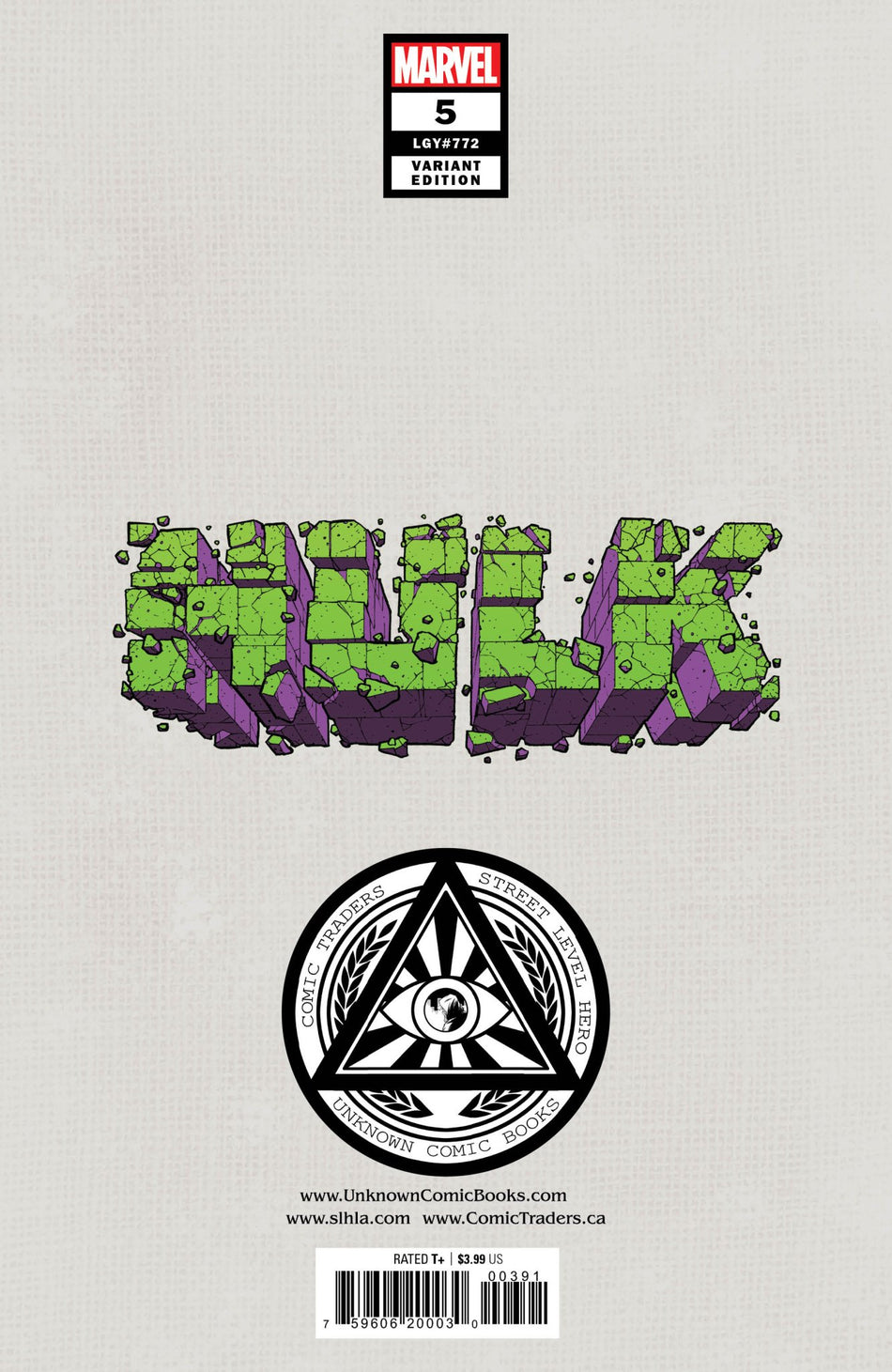 HULK 5 UNKNOWN COMICS MIGUEL MERCADO EXCLUSIVE VIRGIN VOGUE VAR (03/30/2022) - East Coast Comics