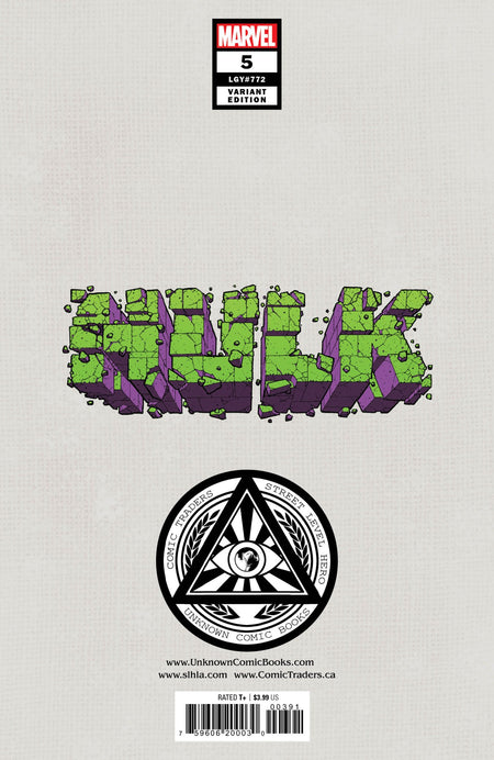 HULK 5 UNKNOWN COMICS MIGUEL MERCADO EXCLUSIVE VOGUE VAR (03/30/2022) - East Coast Comics