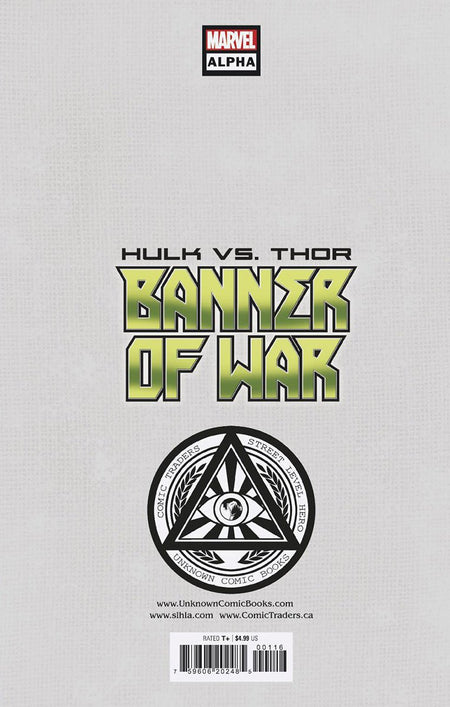 Hulk Vs. Thor: Banner Of War Alpha 1 Unknown Comics Tyler Kirkham Exclusive Virgin Var (05/04/2022) (05/11/2022) - East Coast Comics