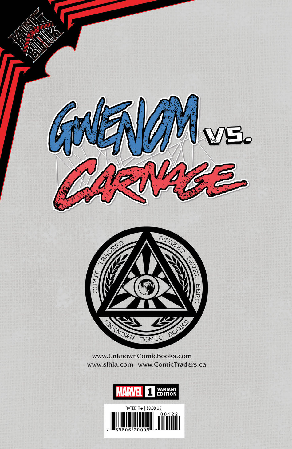 KING IN BLACK GWENOM VS CARNAGE 1 (OF 3) UNKNOWN COMICS DAVID NAKAYAMA EXCLUSIVE VIRGIN COLOR BLEED VAR (01/13/2021) - East Coast Comics