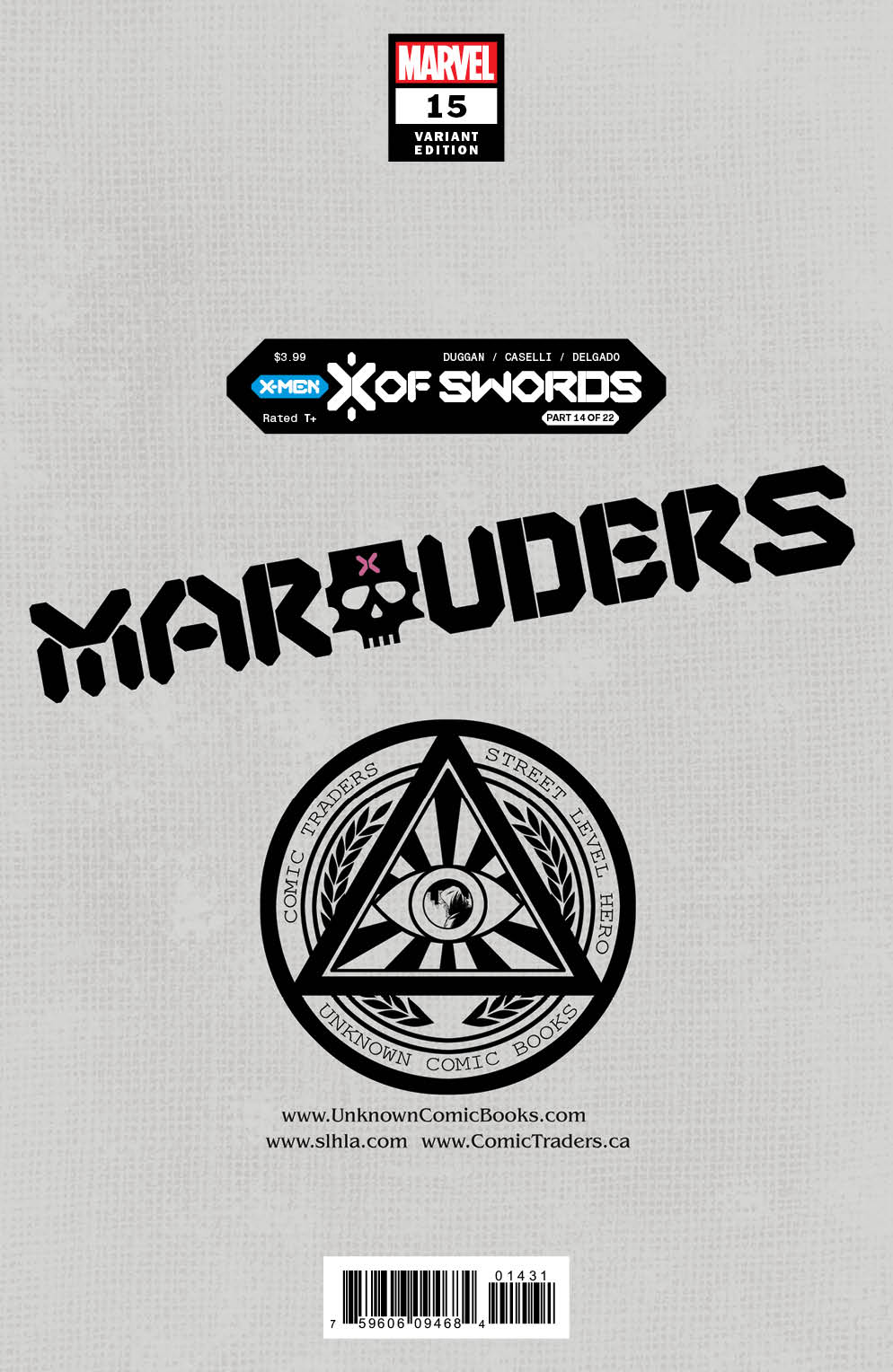 Marauders 15 Unknown Comic Dave Rapoza Exclusive Virgin Var Xos (11/11/2020) - East Coast Comics