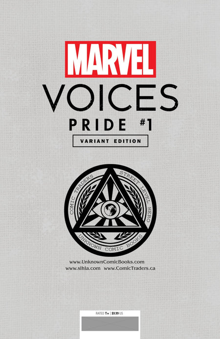 Marvels Voices Pride 1 Unknown Comics Tyler Kirkham Exclusive Virgin Var (06/23/2021) - East Coast Comics