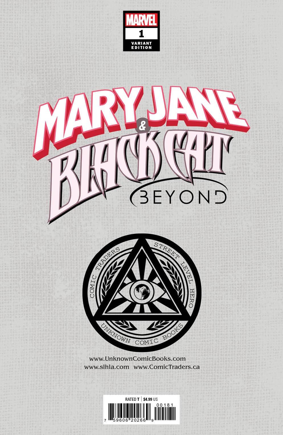 Mary Jane & Black Cat: Beyond 1 Unknown Comics Marco Turini Exclusive Virgin Var (01/26/2022) - East Coast Comics