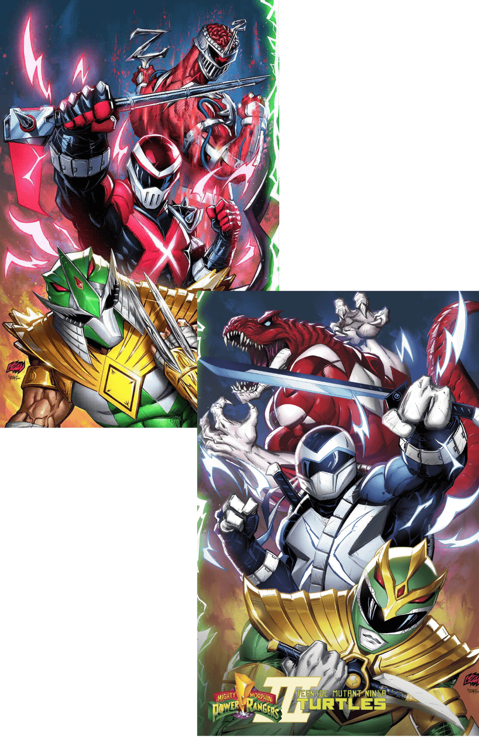 MMPR TMNT III 1 & 2 Connecting Set - ECC Franck Uzan Exclusive - East Coast Comics