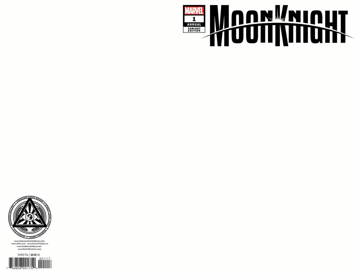 MOON KNIGHT ANNUAL 1 UNKNOWN COMICS EXCLUSIVE BLANK VAR (10/26/2022) - East Coast Comics