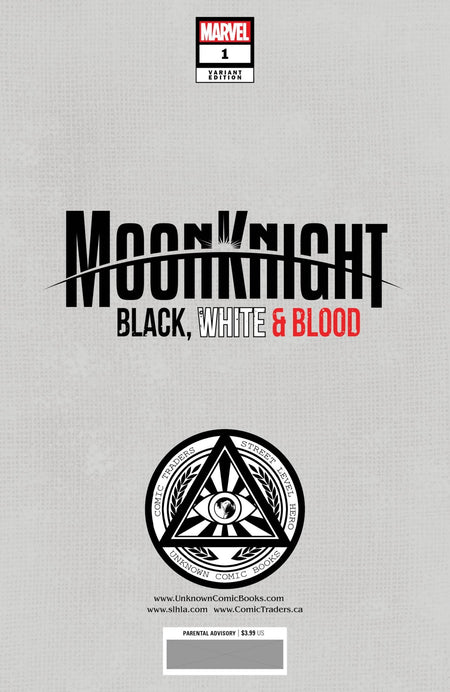 Moon Knight: Black, White & Blood 1 Unknown Comics Creees Exclusive Virgin Var (05/11/2022) - East Coast Comics