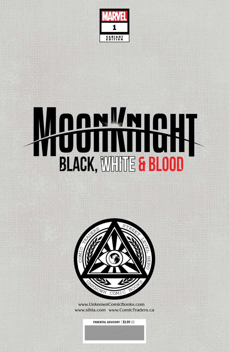 Moon Knight: Black, White & Blood 1 Unknown Comics Creees Exclusive Virgin Var (05/11/2022) - East Coast Comics