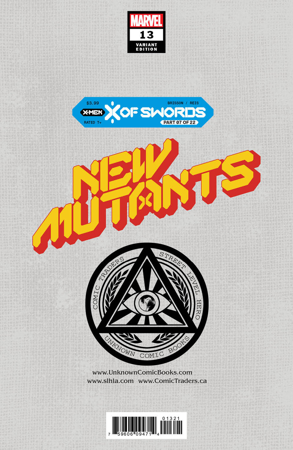 NEW MUTANTS 13 UNKNOWN COMICS LUCAS WERNECK EXCLUSIVE VAR XOS (10/14/2020) - East Coast Comics