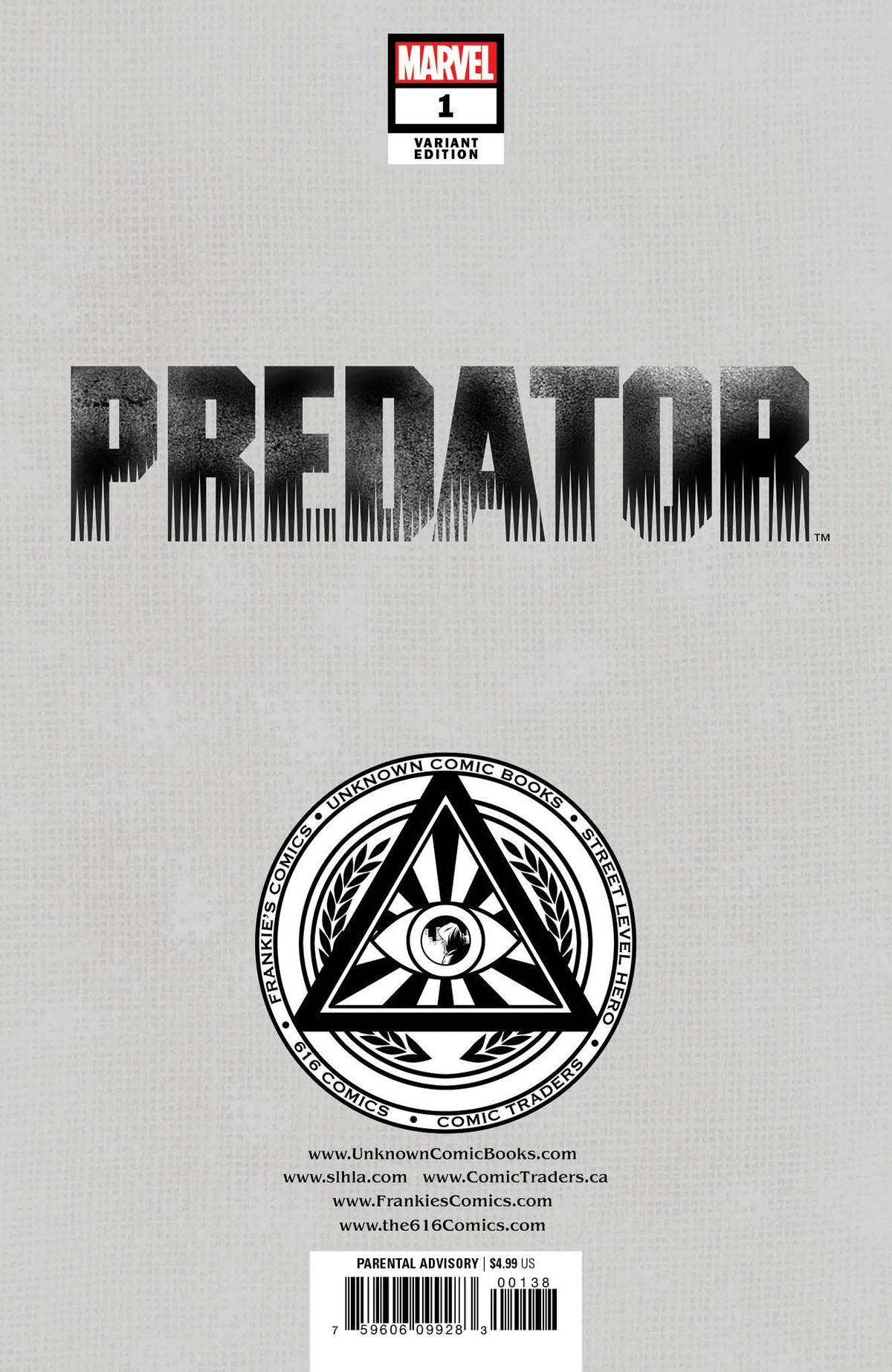 PREDATOR 1 UNKNOWN COMICS JAY ANACLETO EXCLUSIVE VIRGIN VAR (08/10/2022) - East Coast Comics