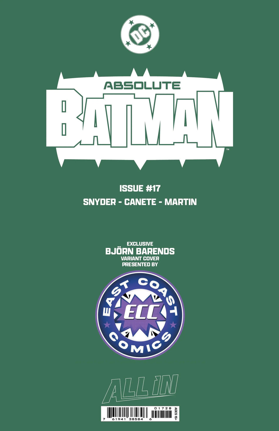 Absolute Batman #17 - ECC Bjorn Barends Exclusive (02/11/26)