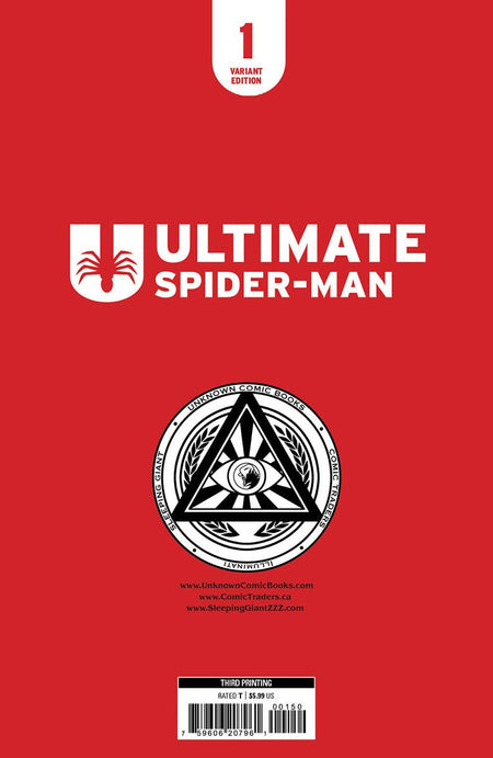 [Signed by Hickman] Ultimate Spider - Man 1 B&W CON VIRGIN Unknown Comics Matrazzo Exclusive Var [INST] 3rd PTG - East Coast Comics